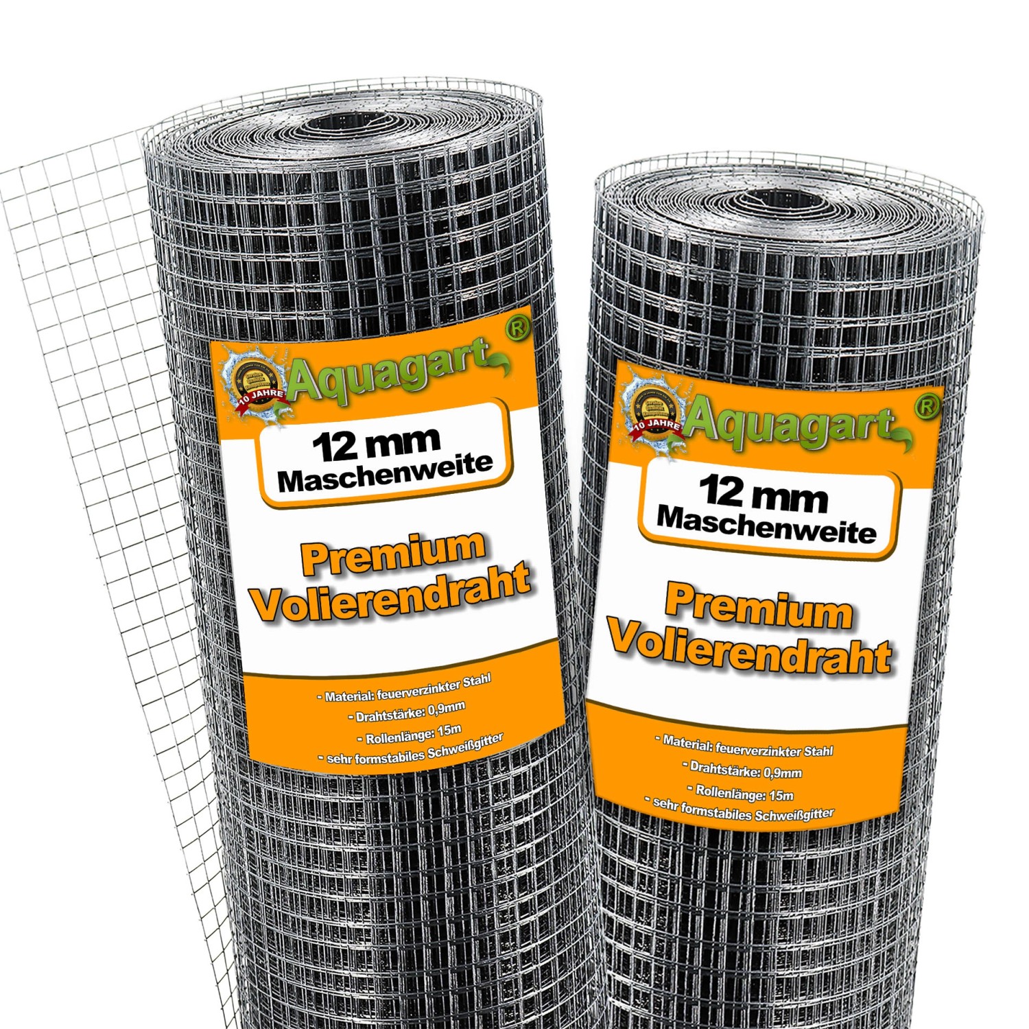 Aquagart 15m x 1m Volierendraht 12mm Drahtgitter Schweissgitter  Drahtzaun günstig online kaufen