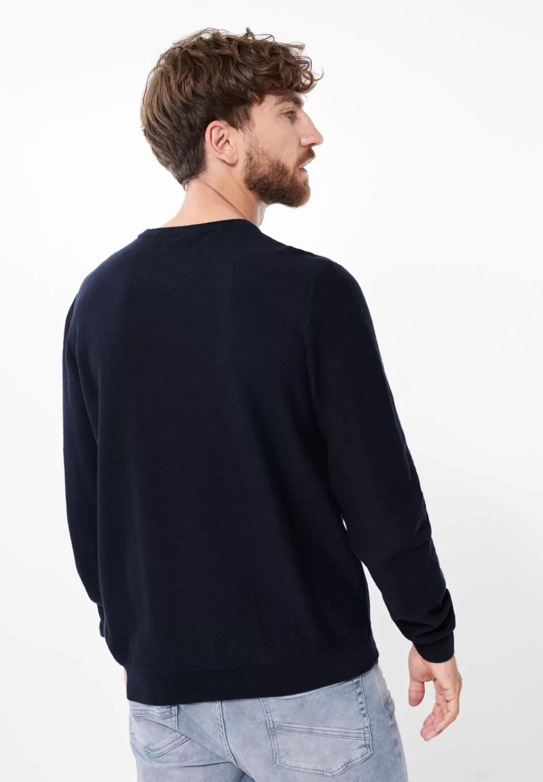 STREET ONE MEN Strickpullover, mit Rundhalsausschnitt günstig online kaufen