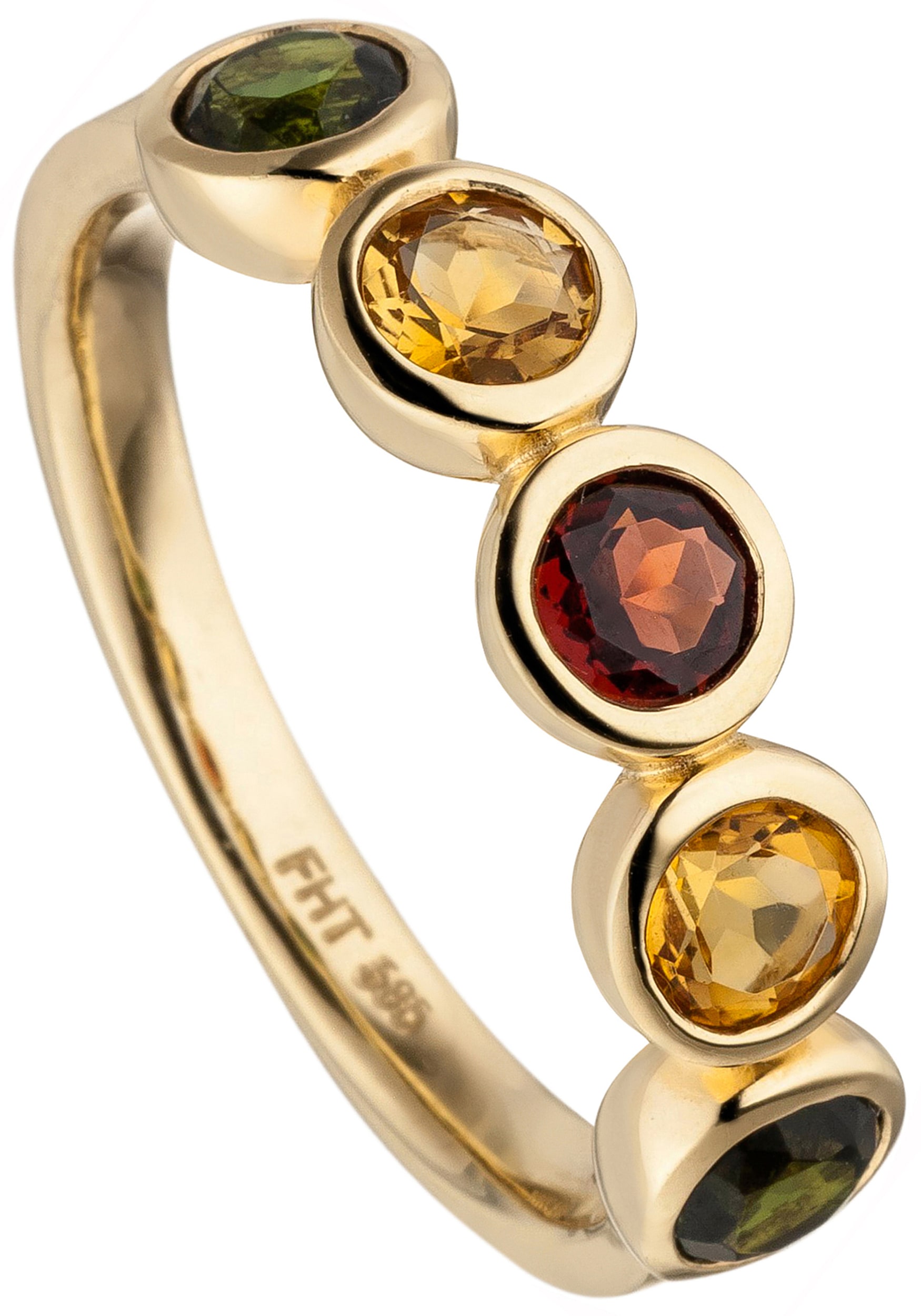 JOBO Fingerring "Ring mit Citrin Granat Turmalin", 585 Gold günstig online kaufen