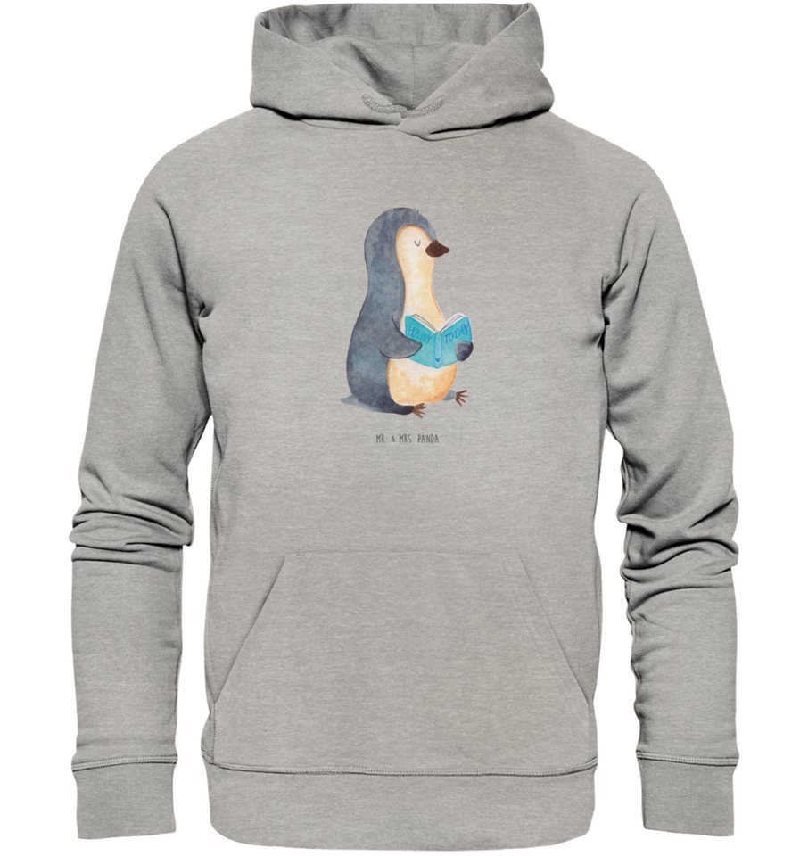 Mr. & Mrs. Panda Hoodie Größe M Pinguin Buch - Heather Grey - Geschenk, Uni günstig online kaufen