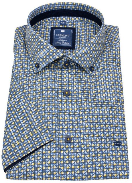 Redmond Kurzarmhemd Button-Down-Kragen Kontrastknöpfe günstig online kaufen