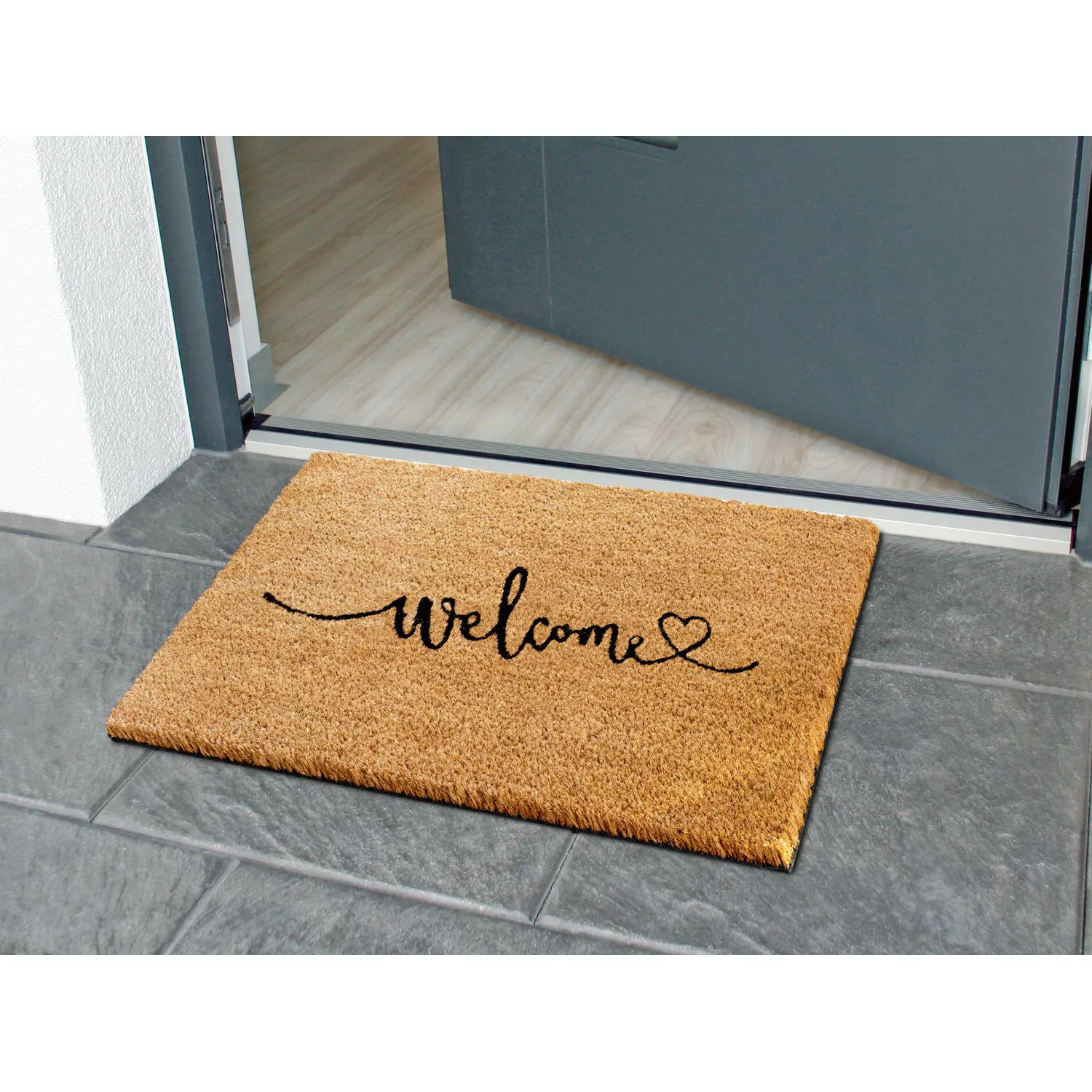 Kokosmatte-Welcome Natur 40 cm x 60 cm günstig online kaufen