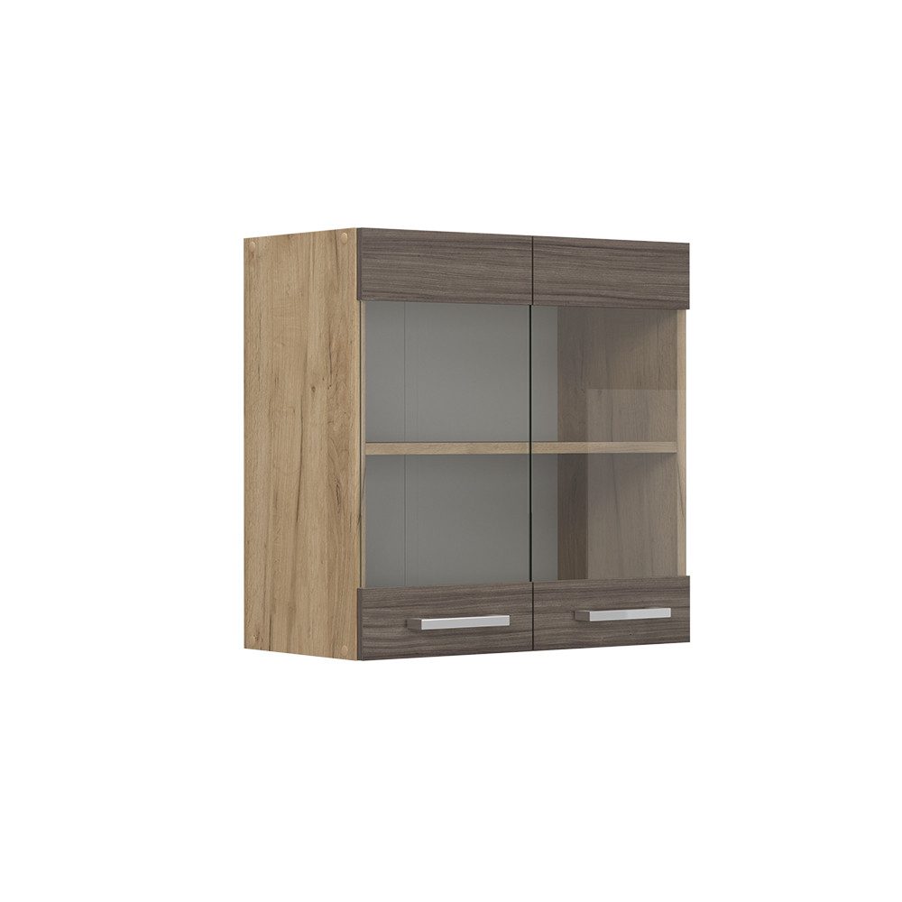 Vicco Glashängeschrank R-Line, Edelgrau/Goldkraft Eiche, 60 günstig online kaufen
