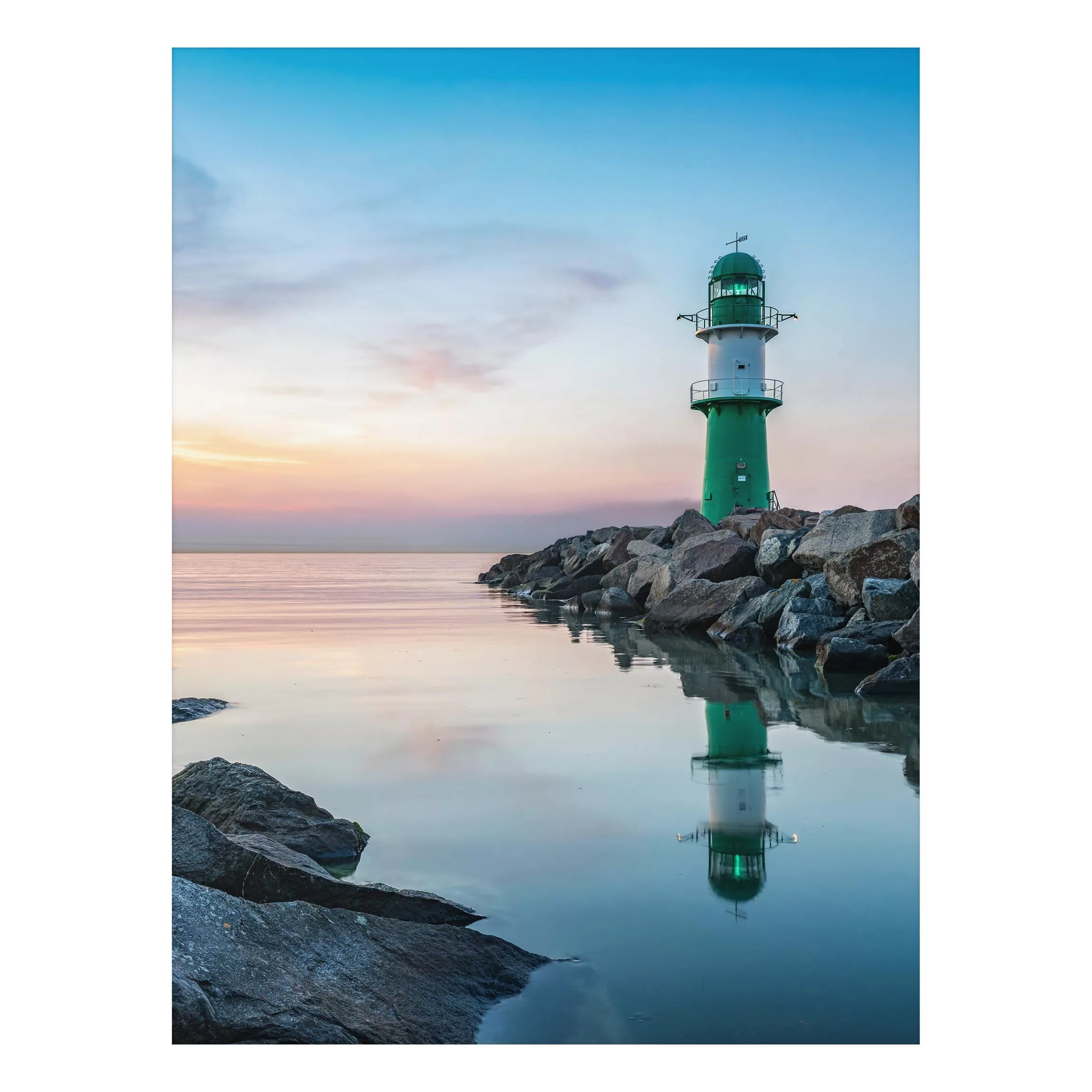 Alu-Dibond Bild Sunset at the Lighthouse günstig online kaufen