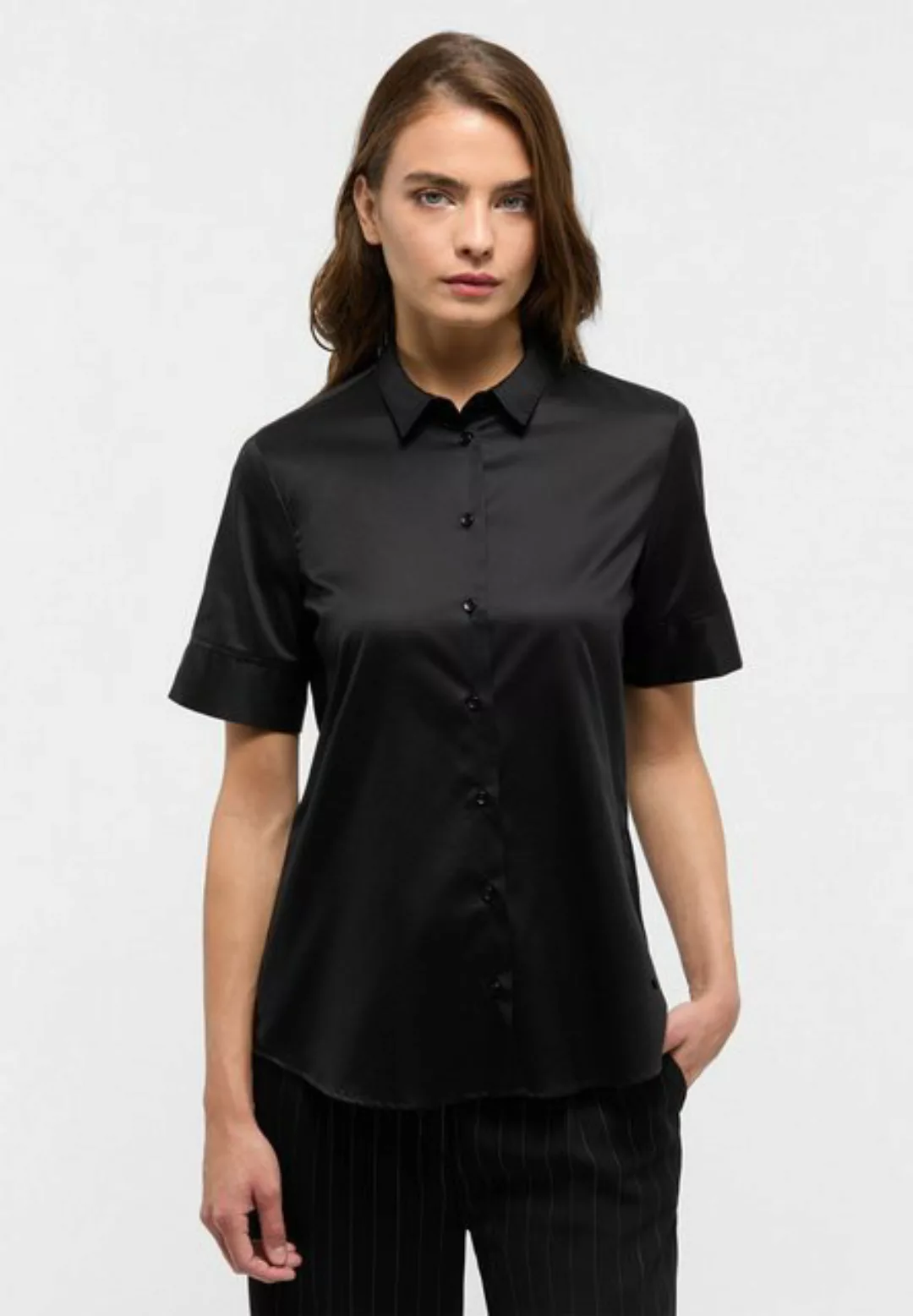 Eterna Blusentop Cover Shirt Bluse Twill Kurzarm günstig online kaufen