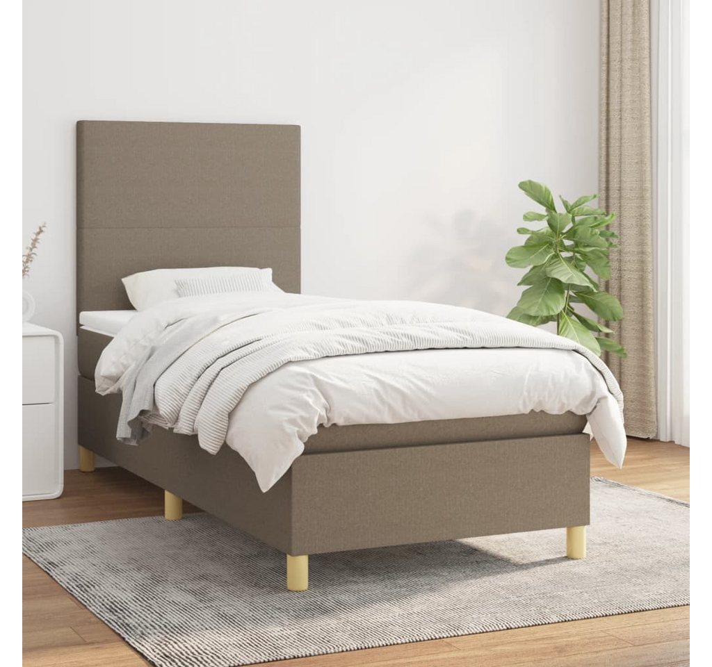 vidaXL Boxspringbett Bett Boxspringbett mit Matratze Stoff (100x 200 cm, Ta günstig online kaufen