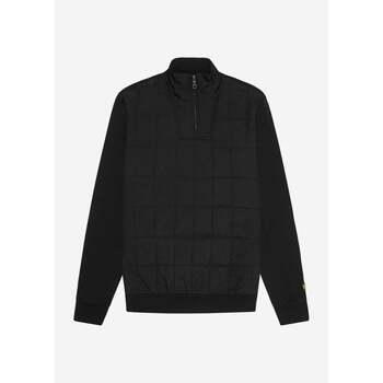 Lyle & Scott  Pullover Hybrid quilted quarter zip sweatshirt - jet black günstig online kaufen