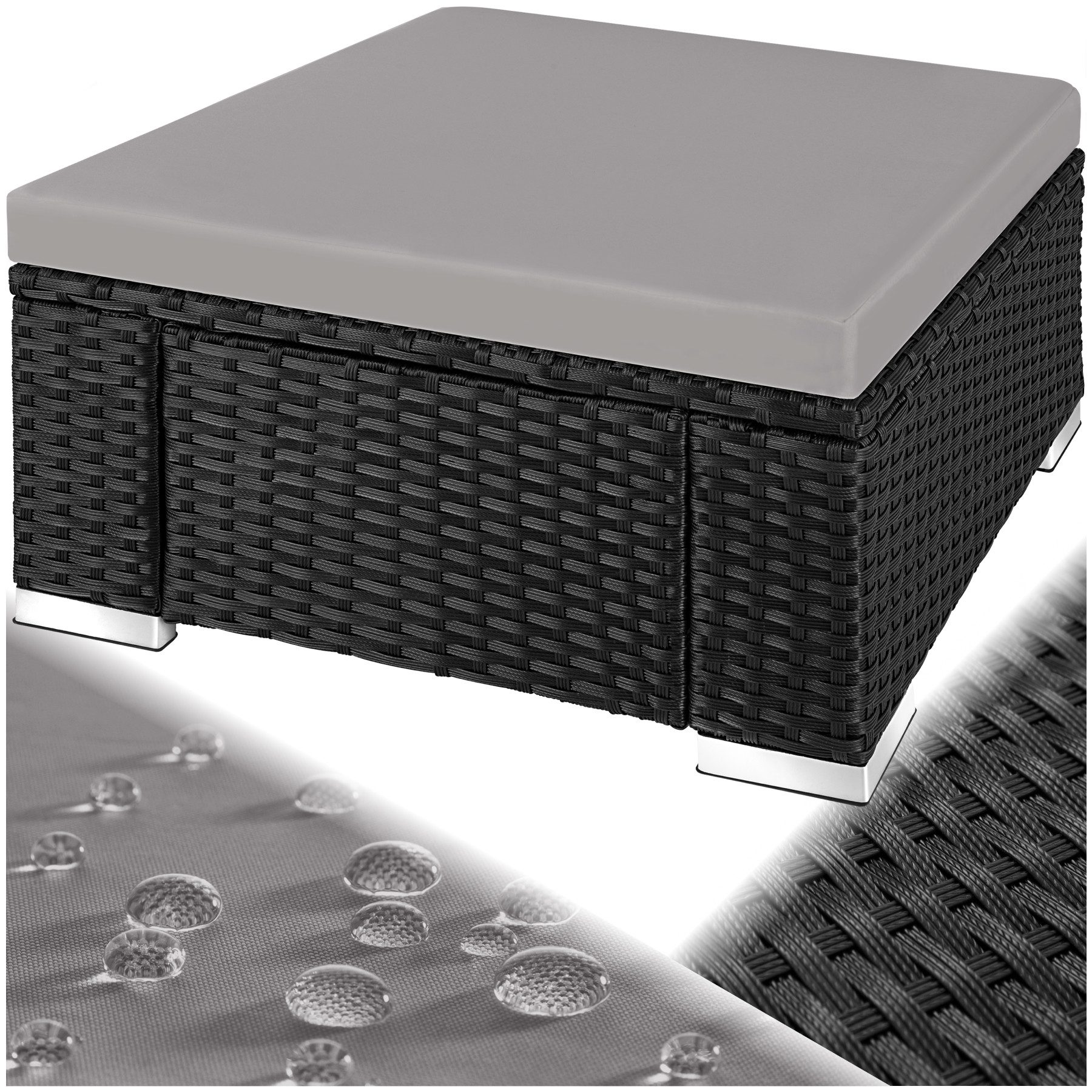 tectake Rattanstuhl Rattan Sitzhocker (Set., 1 günstig online kaufen