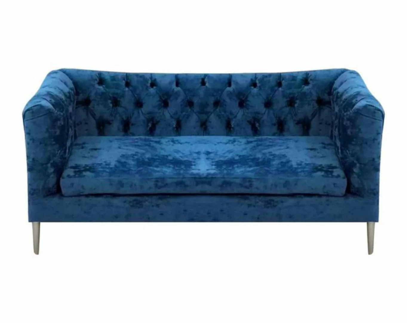 JVmoebel Chesterfield-Sofa Set 4tlg Modern Blau Design Textil Stoff Chester günstig online kaufen