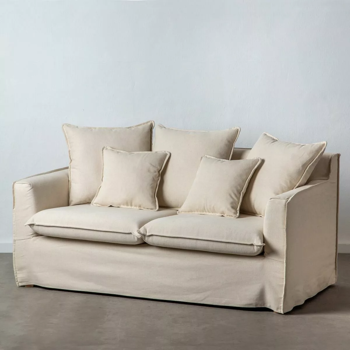 Sofa 177 X 96 X 93 Cm Synthetische Stoffe Beige günstig online kaufen