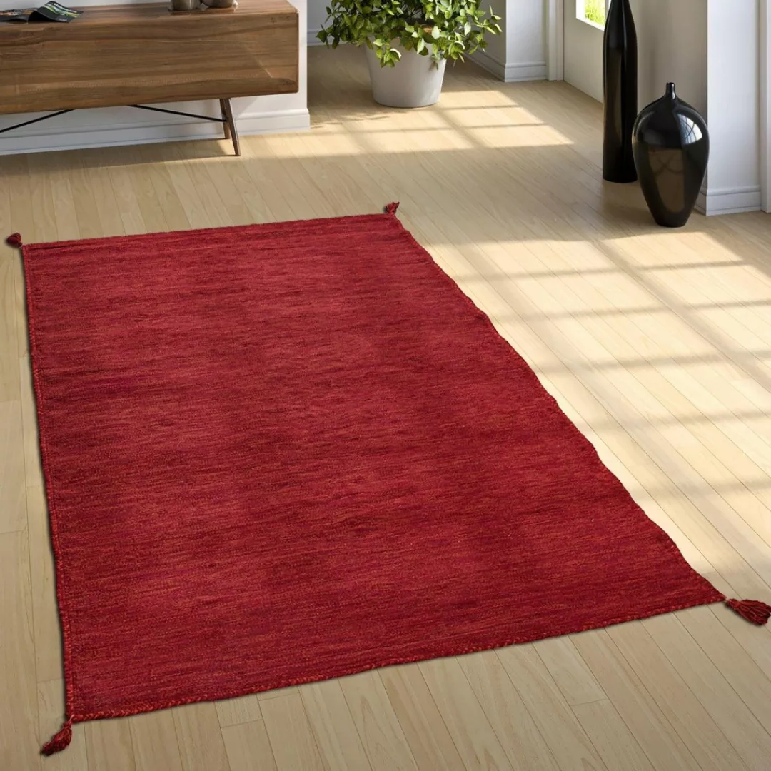 Paco Home Teppich »Kilim 210«, rechteckig, Handgwebt, Flachgewebe, reine Ba günstig online kaufen