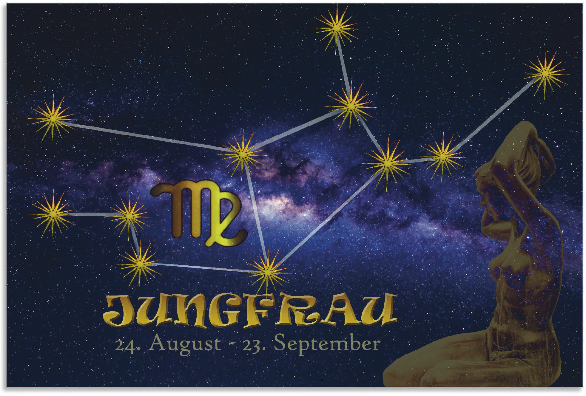 Artland Wandbild »Sternzeichen - Jungfrau«, Bilder von Sternzeichen, (1 St. günstig online kaufen