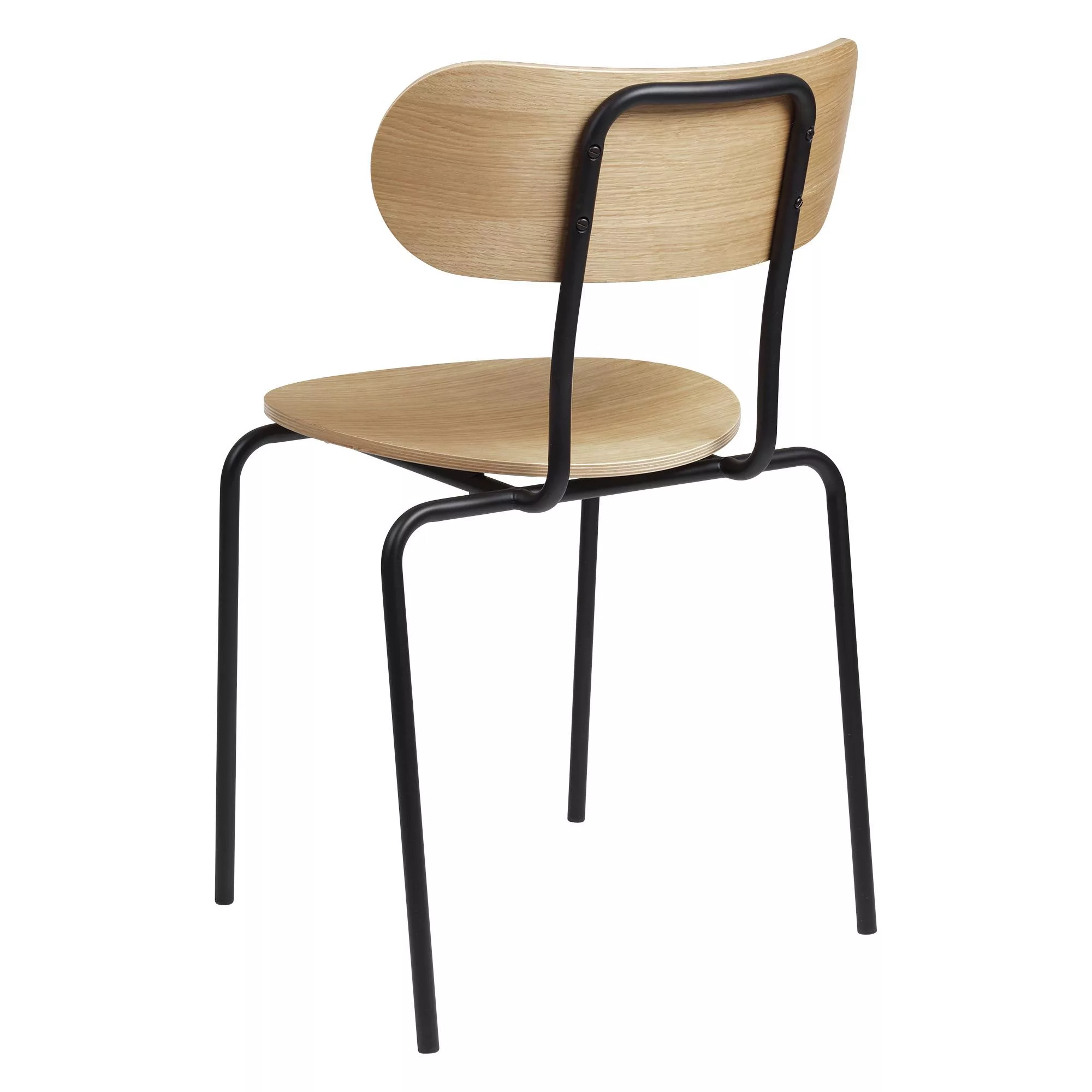 Gubi - Coco Dining Chair stapelbar - Eiche lackiert/BxTxH 50x53x81cm/mit Ku günstig online kaufen