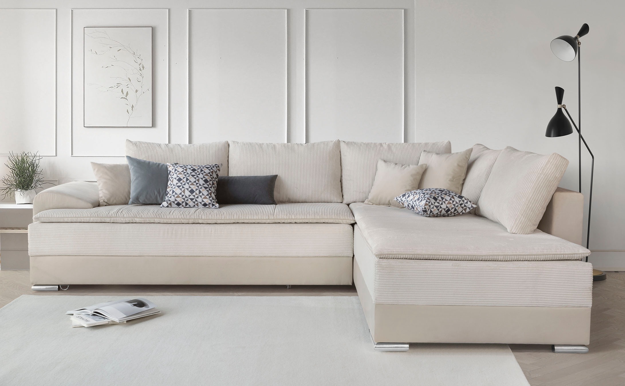 INOSIGN Ecksofa »Boxspringbett Night & Day L-Form mit Dauer-Schlaffunktion günstig online kaufen