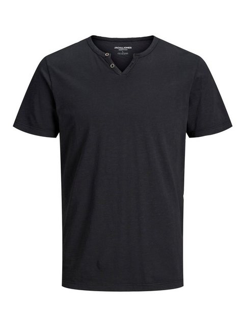 Jack & Jones T-Shirt Basic T-Shirt V-Neck Kurzarm mit Knöpfen JJESPLIT 5545 günstig online kaufen