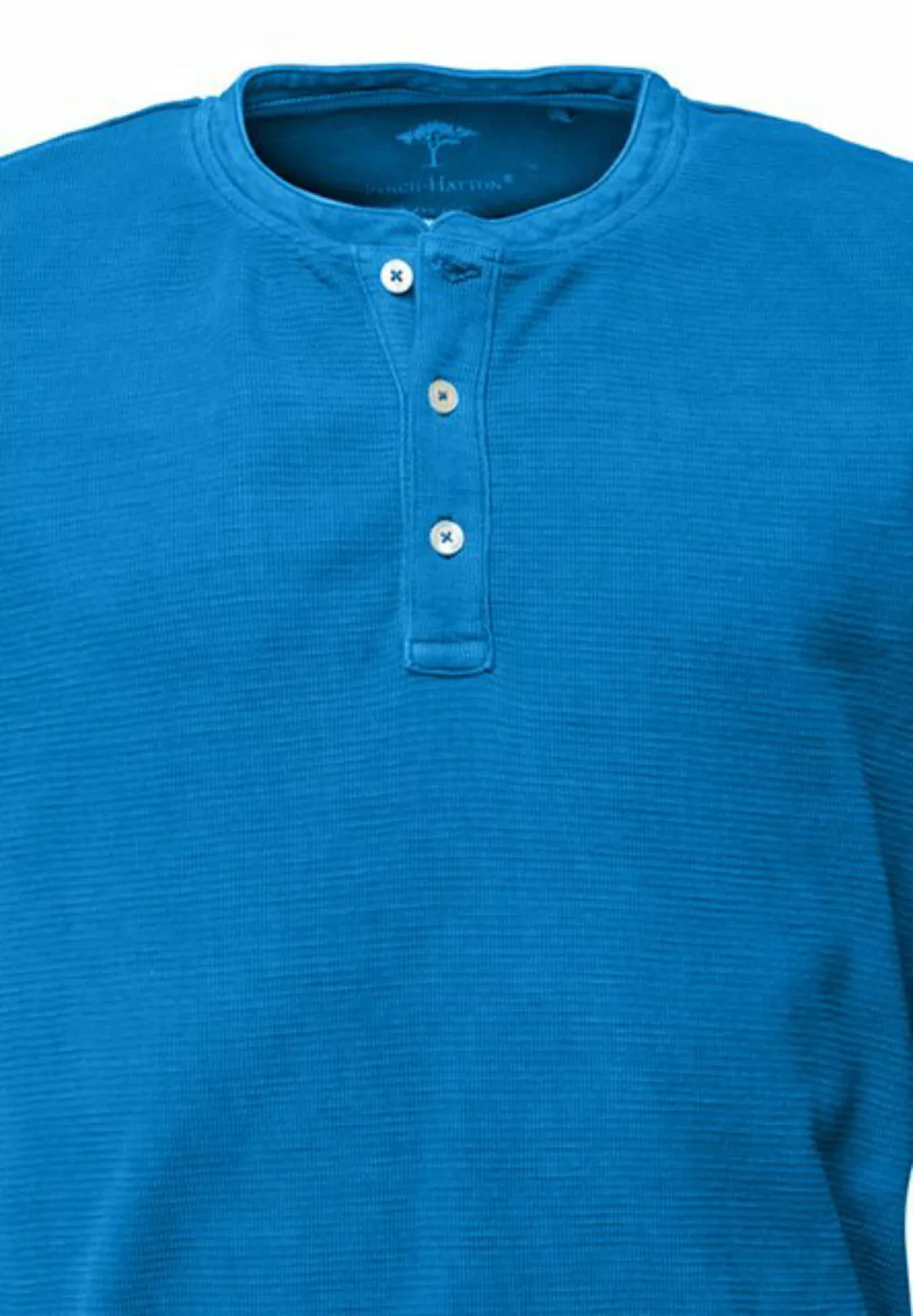 FYNCH-HATTON Langarmshirt Serafino, Structure, Garment Dyed günstig online kaufen