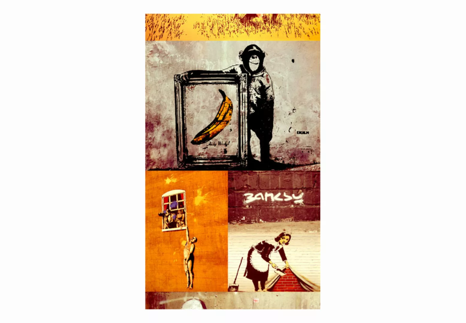 Fototapete - Collage - Banksy günstig online kaufen