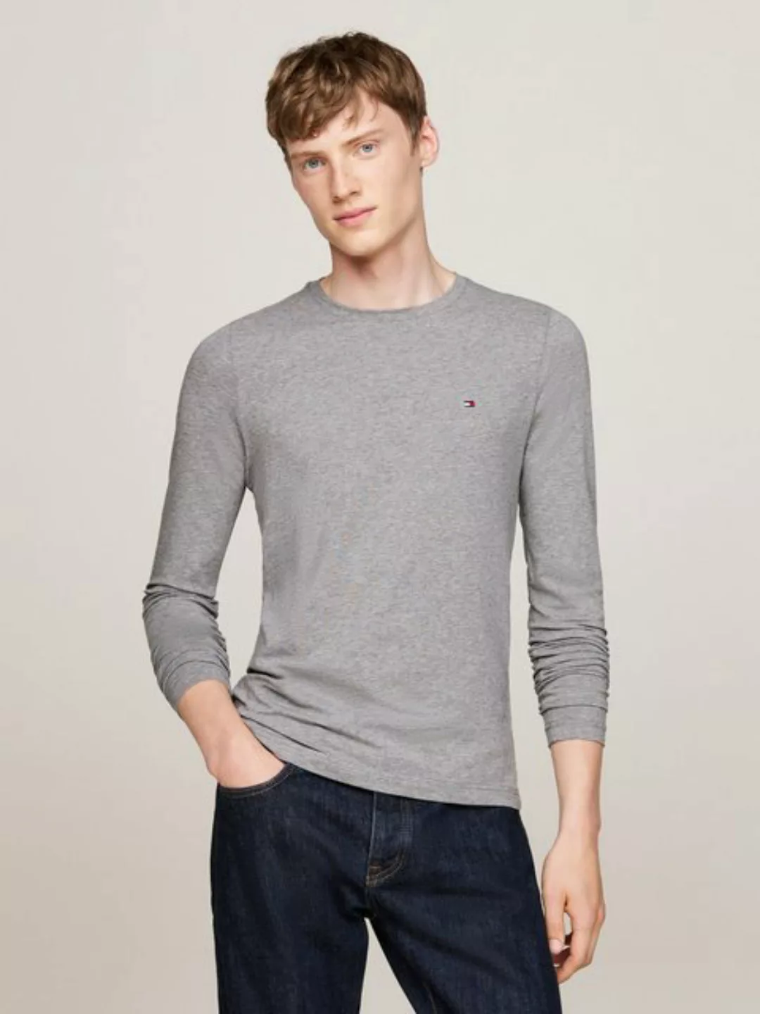 Tommy Hilfiger Rundhalsshirt STRETCH SLIM FIT LONG SLEEVE TEE im Streifenlo günstig online kaufen