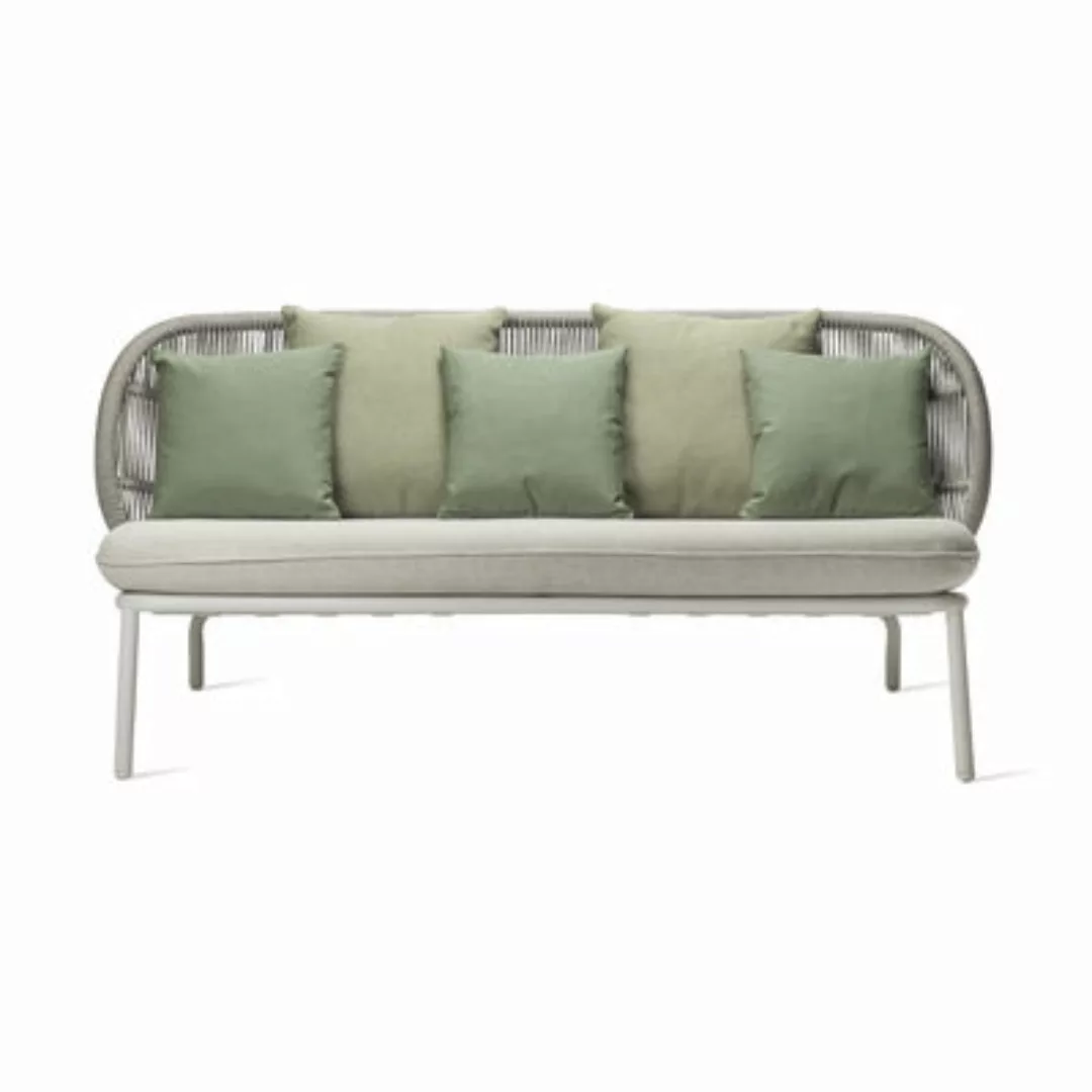 Gartensofa 2-Sitzer Kodo Lounge plastikmaterial textil weiß bunt / Handgefl günstig online kaufen