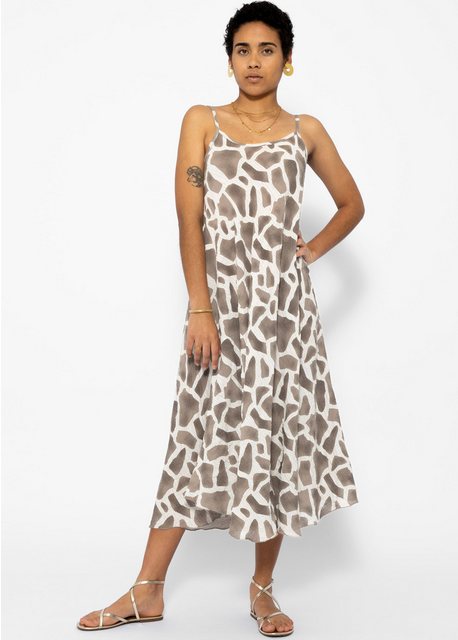 SASSYCLASSY Strandkleid Musselin Kleid mit Animal-Print Maxikleid aus Baumw günstig online kaufen
