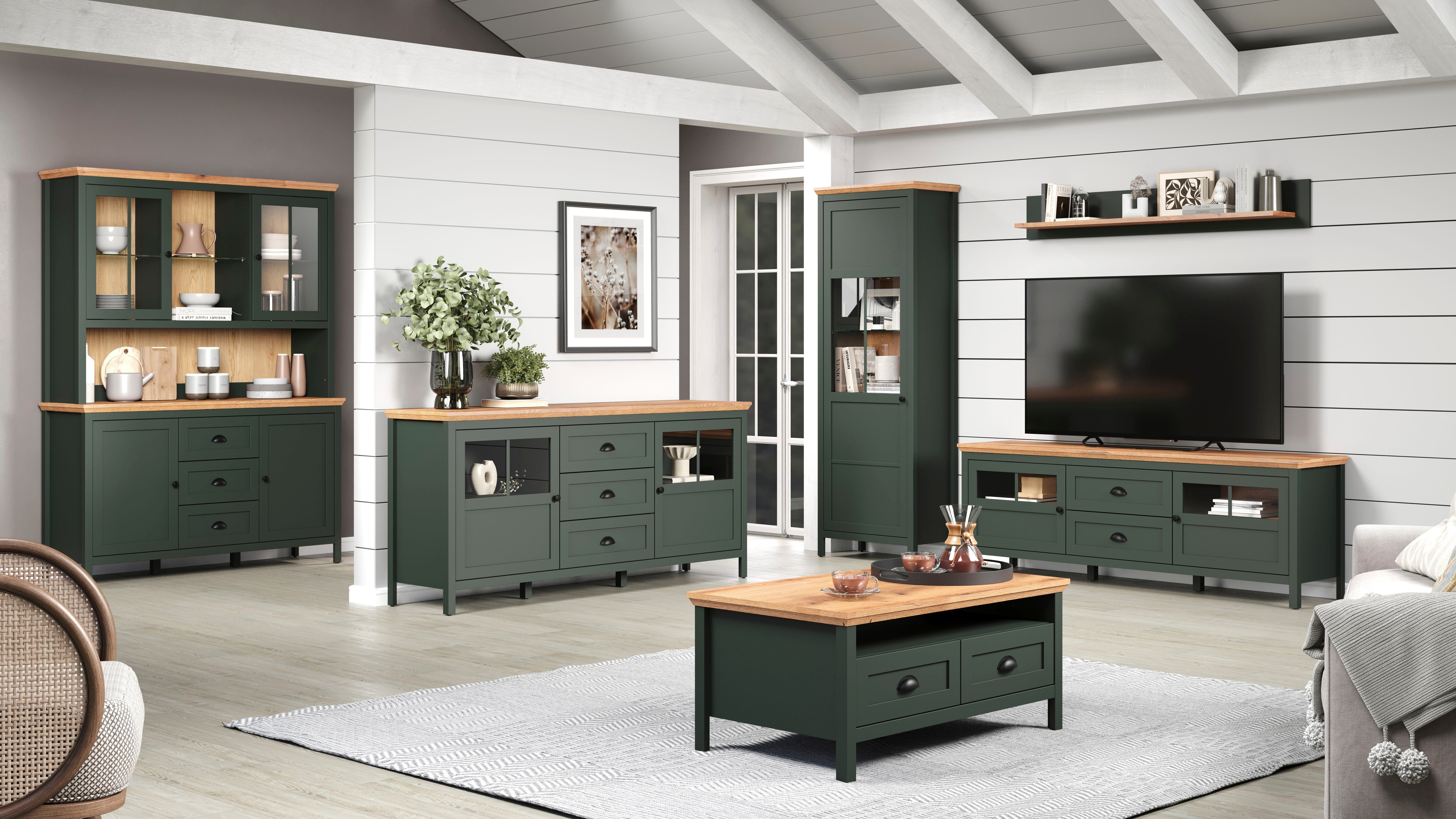 Home affaire Sideboard "Vienna", (1 St.), Kommode im Landhausstil mit 3 Vol günstig online kaufen