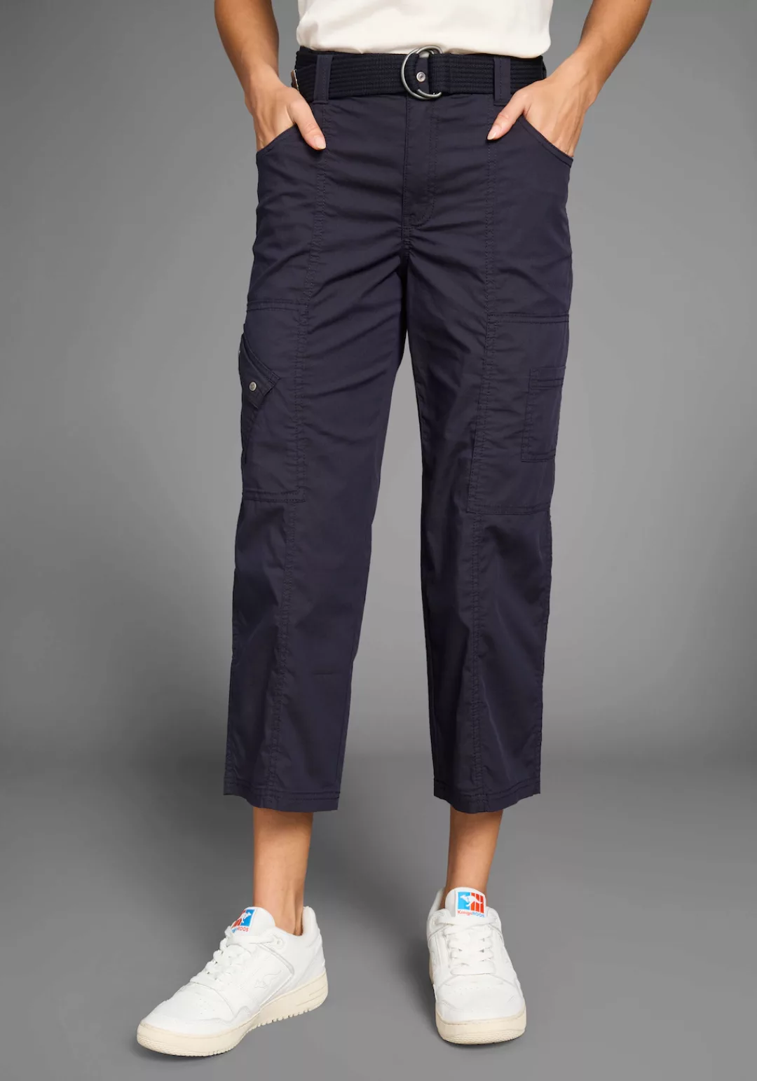 KangaROOS Caprihose, (2 tlg., mit abnehmbarem Gürtel), mit seitlich aufgese günstig online kaufen