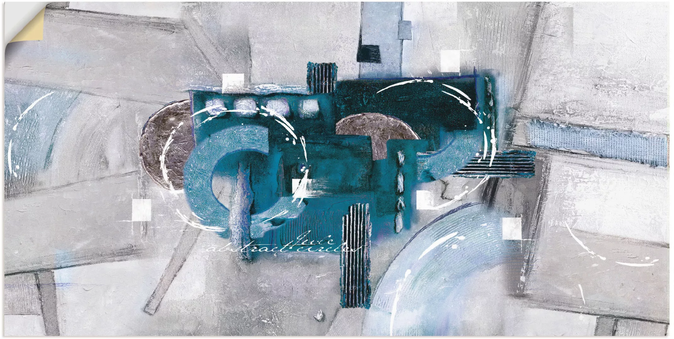 Artland Wandbild »Abstrakte blaue Kreise«, Gegenstandslos, (1 St.), als Alu günstig online kaufen