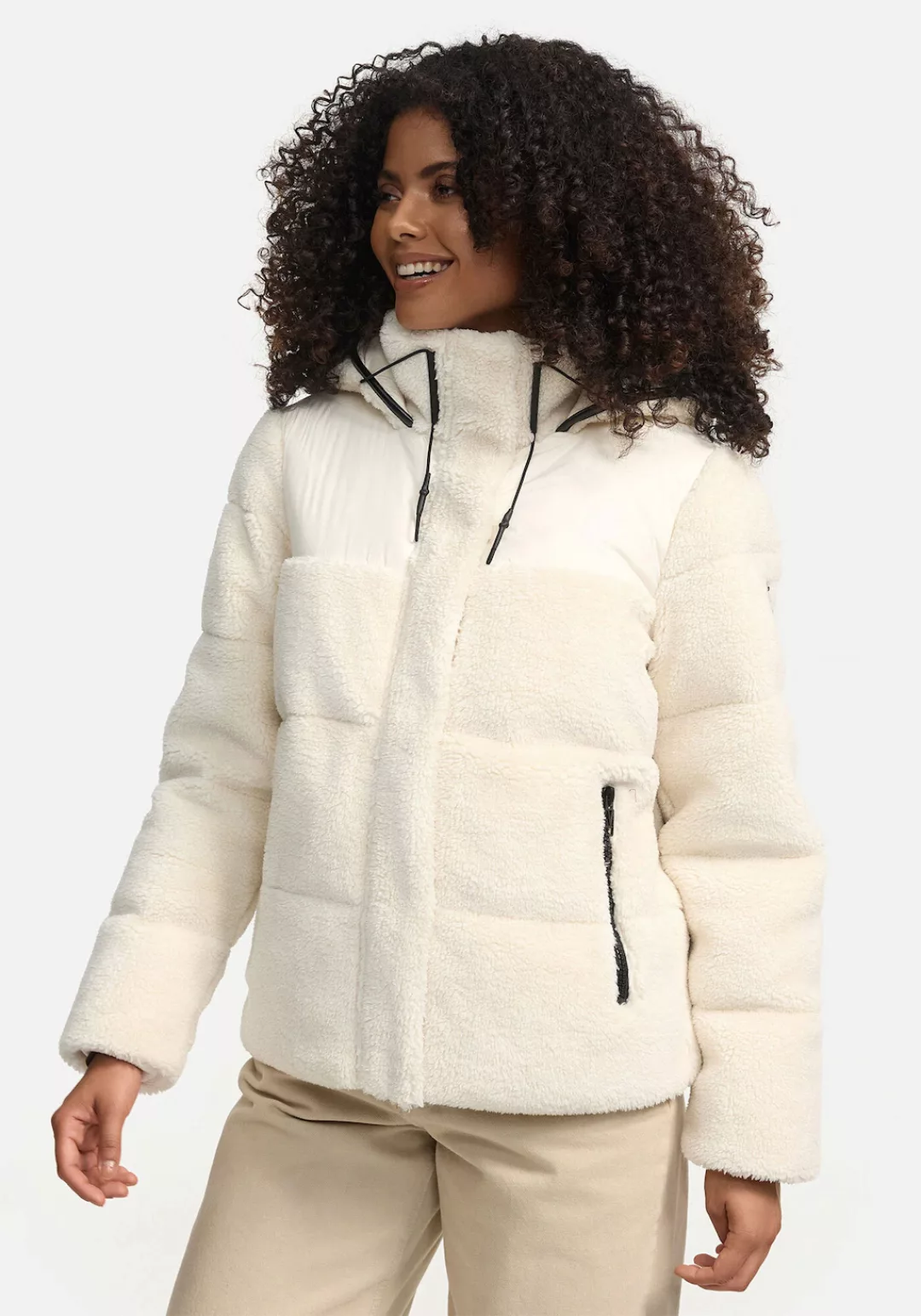 Marikoo Winterjacke Kaguraa warme Teddyfell Sherpa Jacke günstig online kaufen