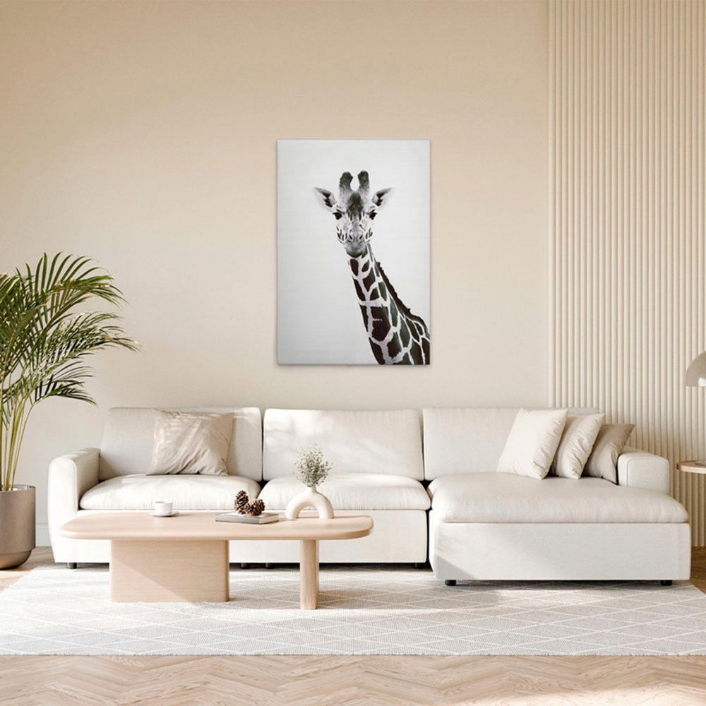 A.S. Création Leinwandbild "Giraffe Portrait - Wandbild Schwarz Weiß Keilra günstig online kaufen