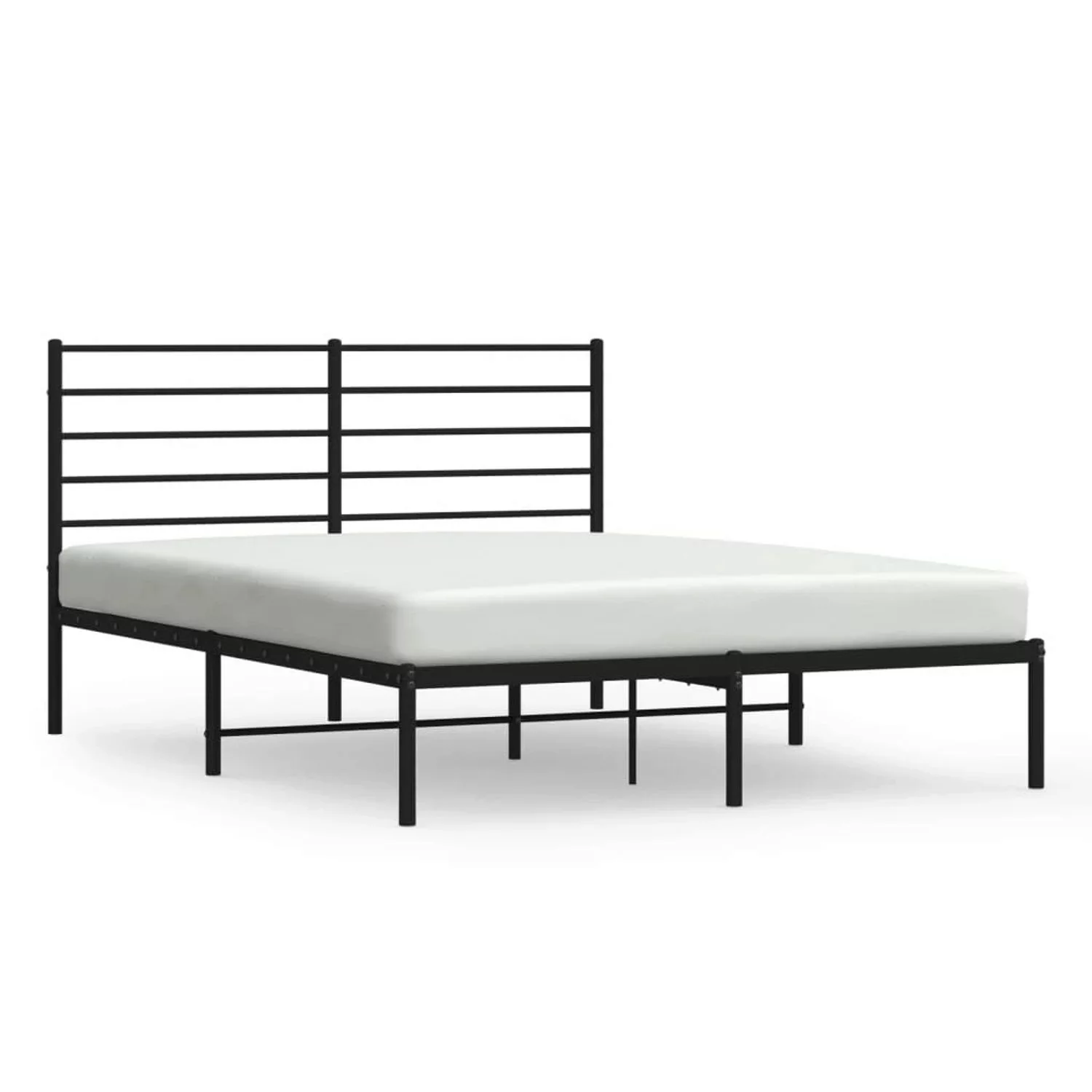 vidaXL Bettgestell mit Kopfteil Metall Schwarz 150x200 cm Modell 11740769 günstig online kaufen