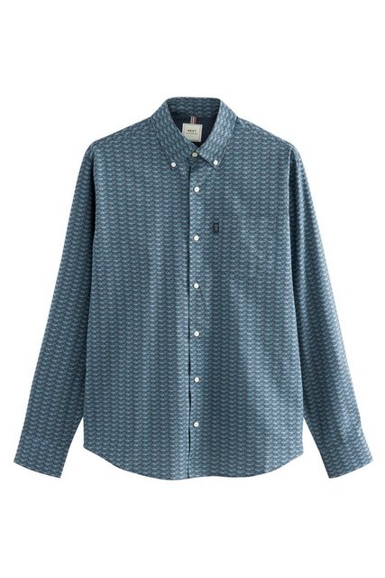 Next Langarmhemd Pflegeleichtes Button-Down-Oxford-Hemd (1-tlg) günstig online kaufen