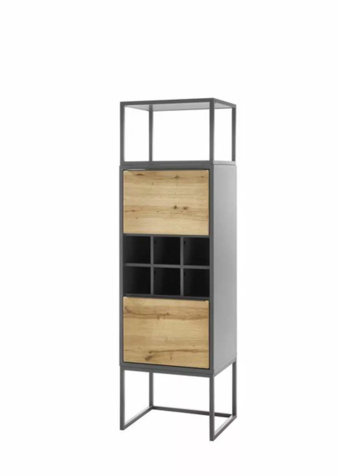 möbelando Stauraumschrank ASMARA (BxHxT: 50x165x40 cm) aus Holzwerkstoff,Me günstig online kaufen