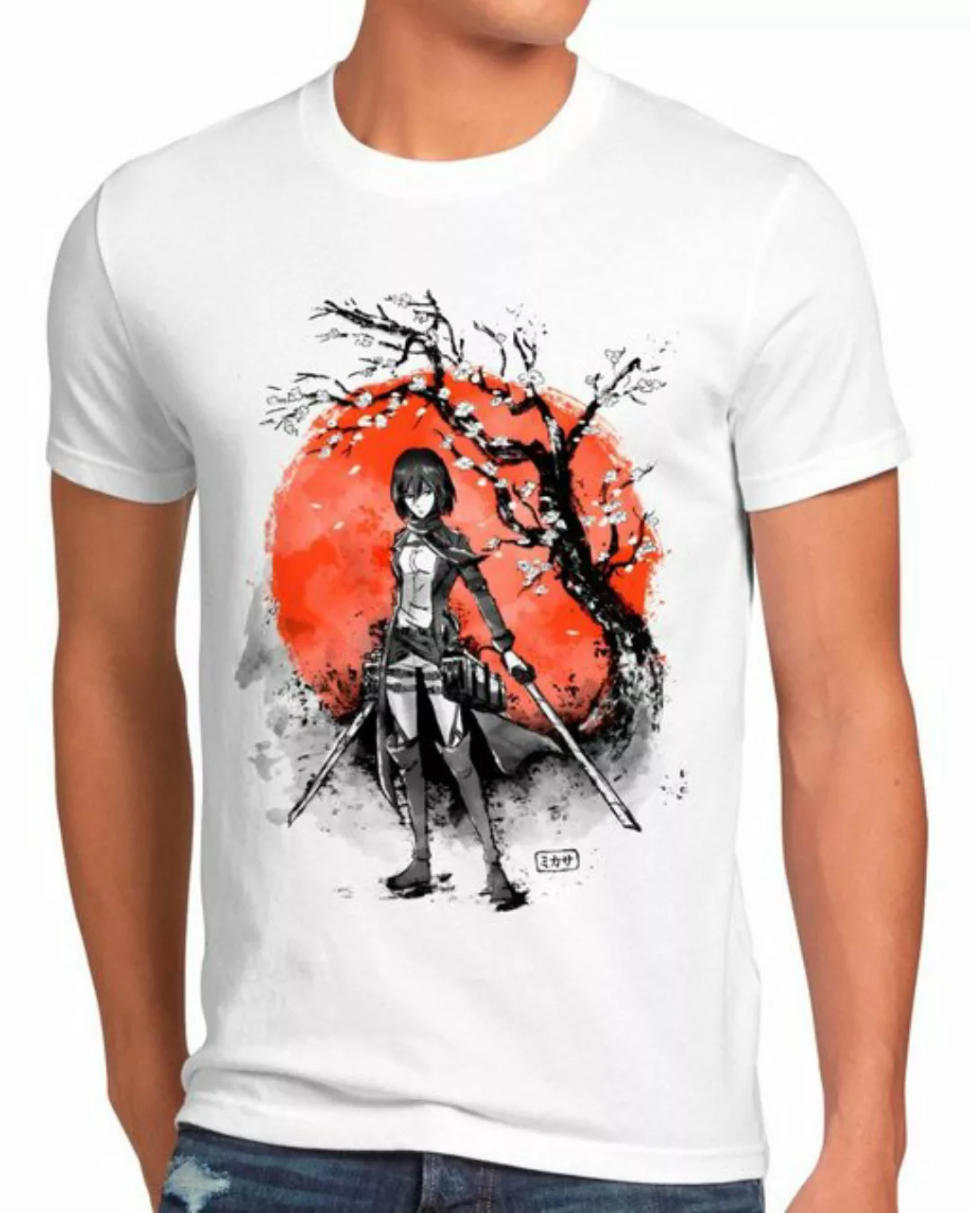 style3 T-Shirt Mikasa Ink attack on titan anime japan manga aot cosplay günstig online kaufen