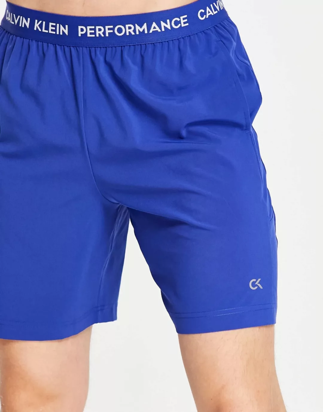 Calvin Klein Sport – Gewebte Shorts-Blau günstig online kaufen