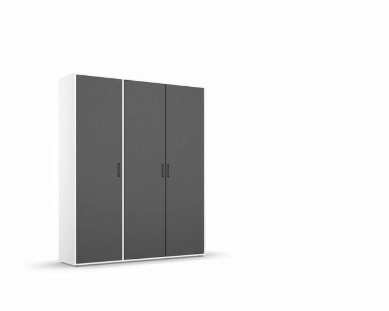 freiraum Drehtürenschrank Voyager 4 Böden, 1 Stange, grau metallic / weiß - günstig online kaufen