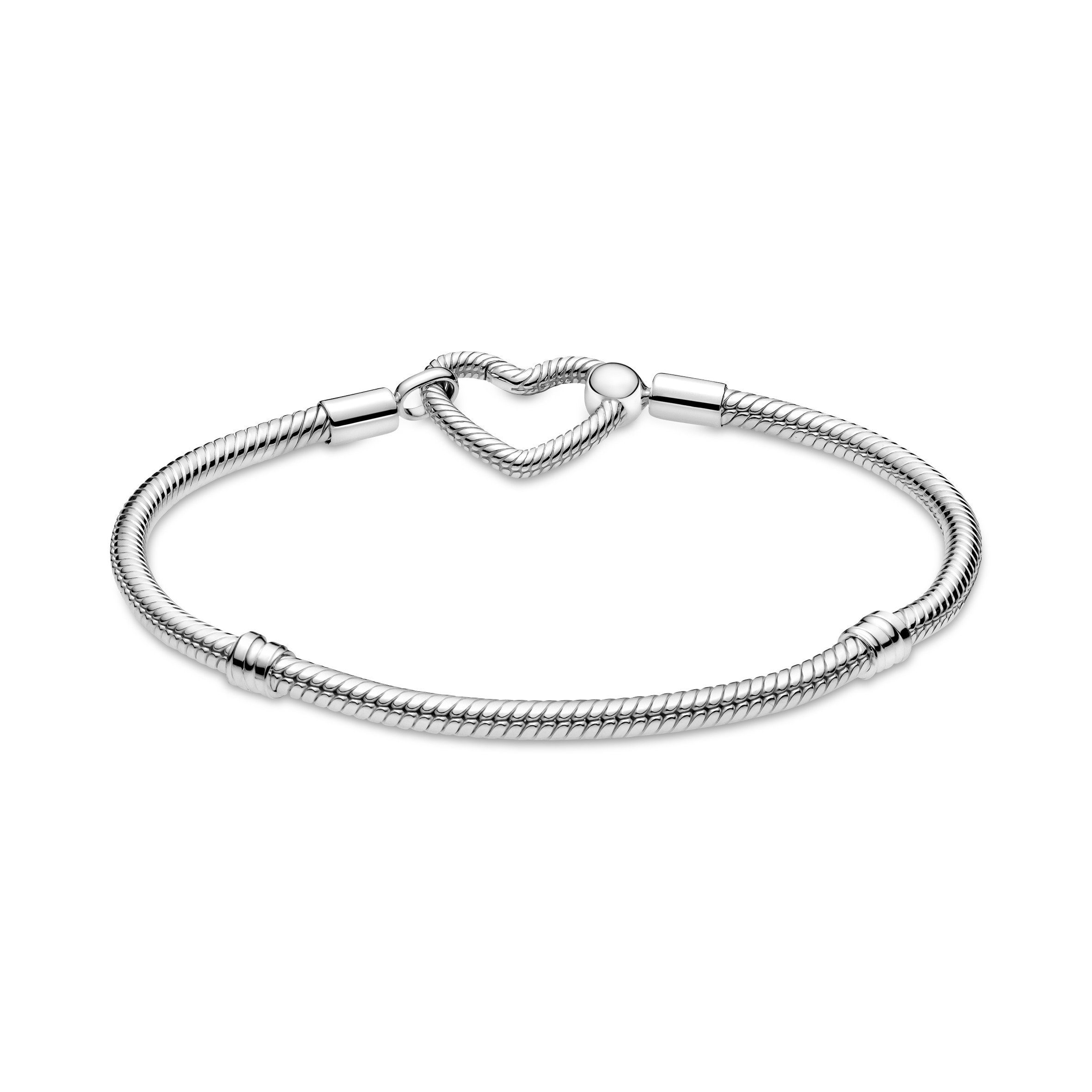 Pandora Charm-Armband Silber mit Herz-Verschluss günstig online kaufen