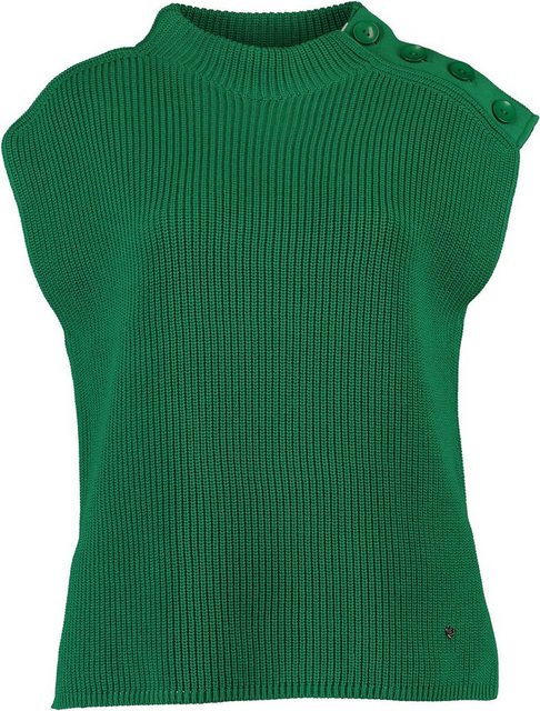 Rabe Strickpullover RABE Pullunder grün mit edlem Zopfstrick günstig online kaufen