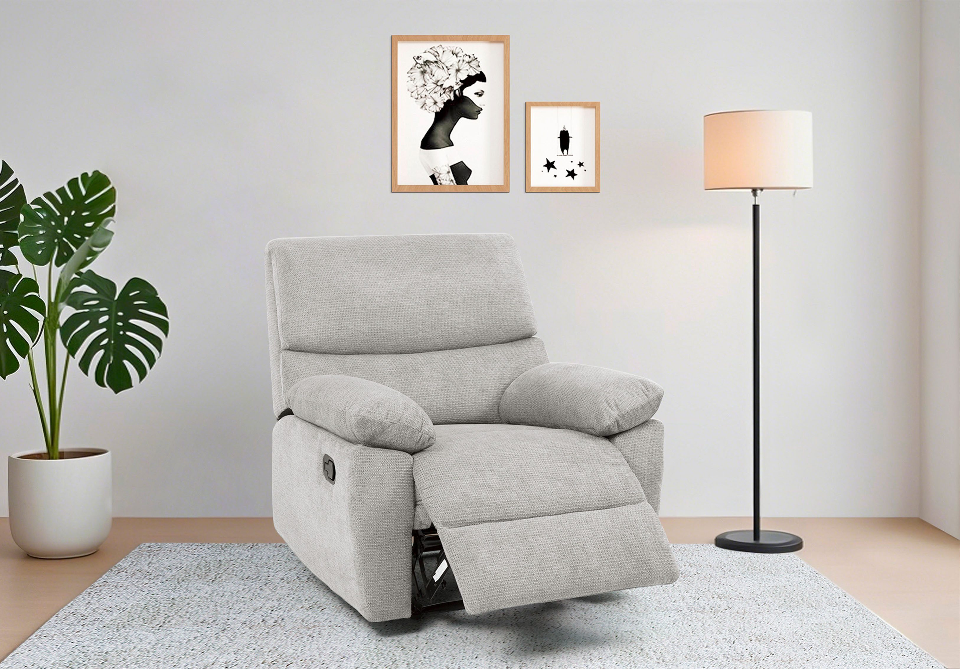 Home affaire Relaxsessel "LANNOY, TV-Sessel, elektr. o. manuelle Relaxfunkt günstig online kaufen