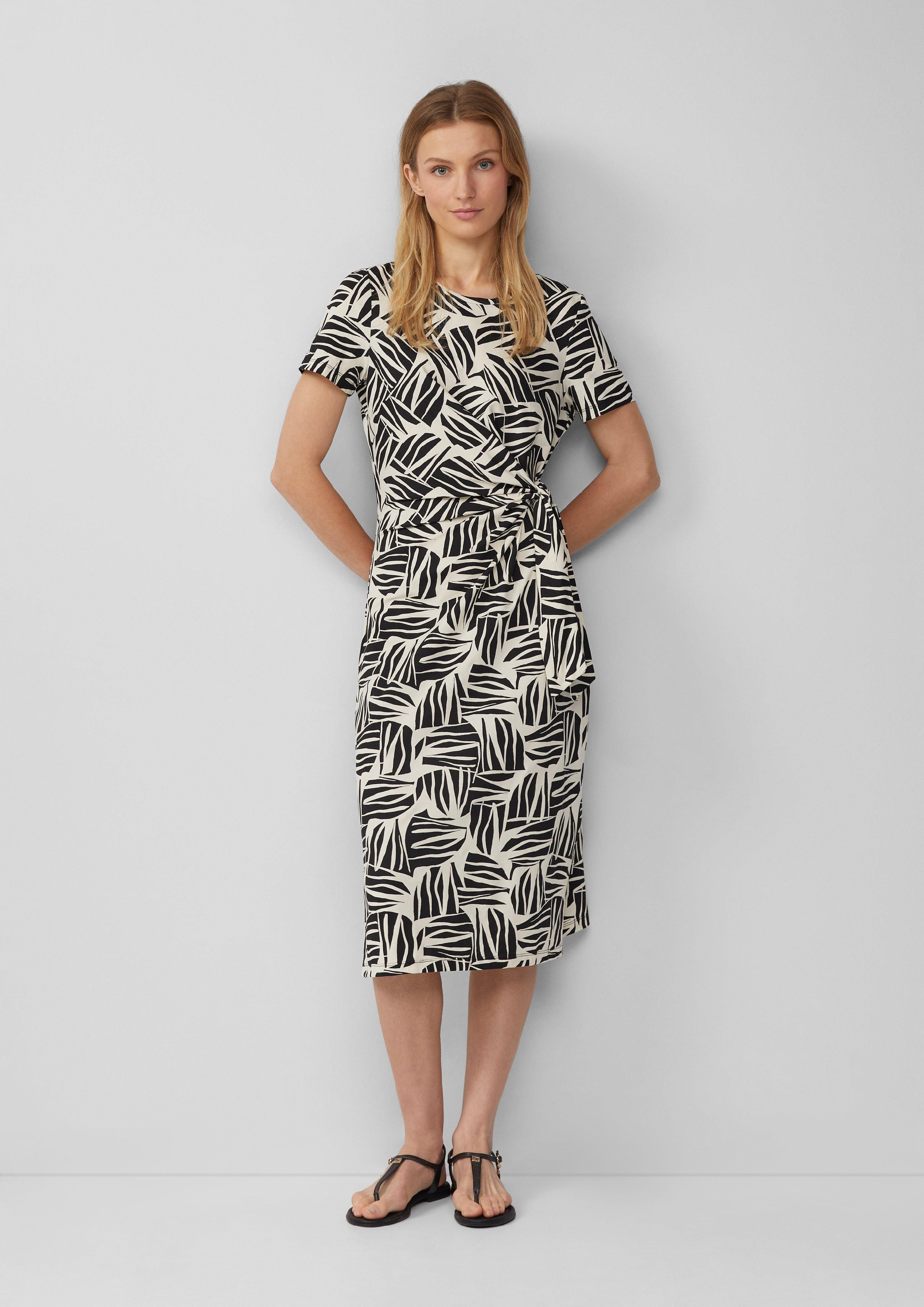 s.Oliver Maxikleid Jersey-Kleid mit Knotendetail und günstig online kaufen