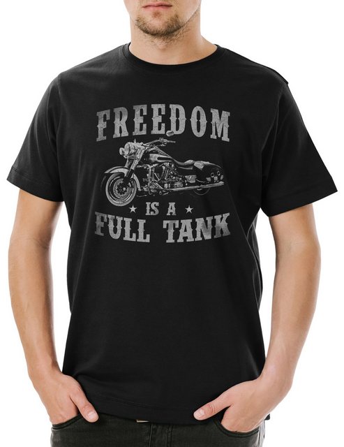 Urban Backwoods Print-Shirt Freedom Is A Full Tank Biker Herren T-Shirt Mot günstig online kaufen