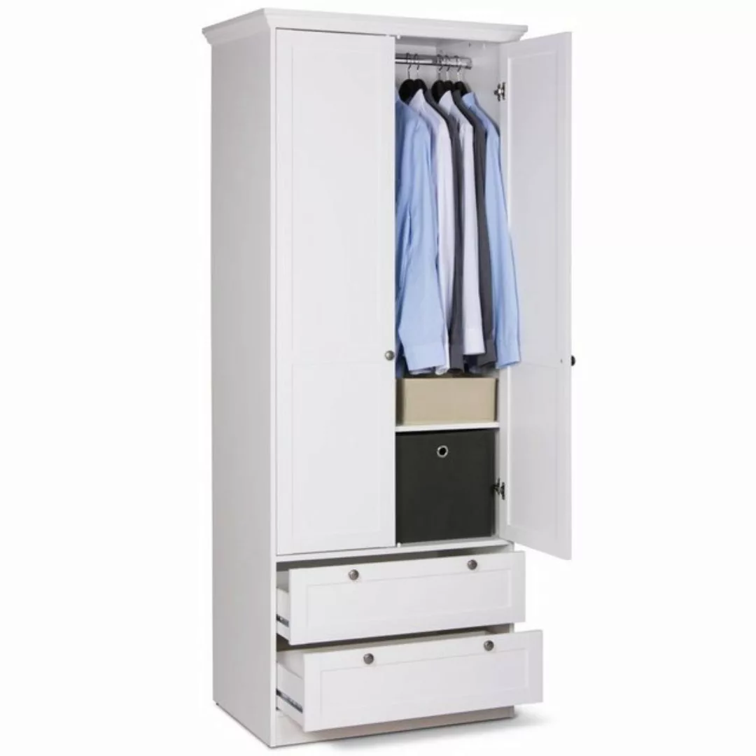 Homestyle4u Kleiderschrank 80x200 Drehtürenschrank Holzschrank Kinderzimmer günstig online kaufen