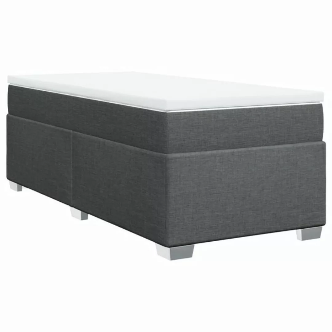 vidaXL Bett Boxspringbett mit Matratze Dunkelgrau 80x200 cm Stoff günstig online kaufen