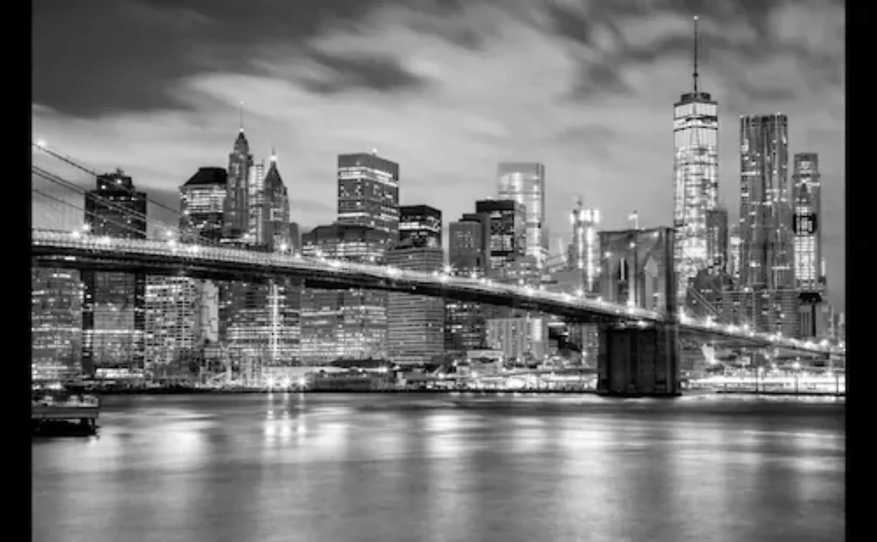 Papermoon Fototapete »Brooklyn Bridge Schwarz & Weiß« günstig online kaufen