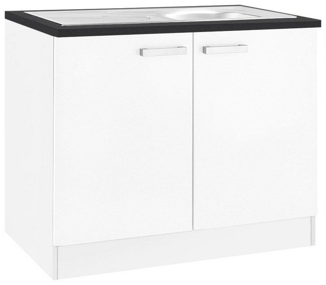 OPTIFIT Spülenschrank "Odense", 100 cm breit, mit 2 Türen, inkl. Einbauspül günstig online kaufen