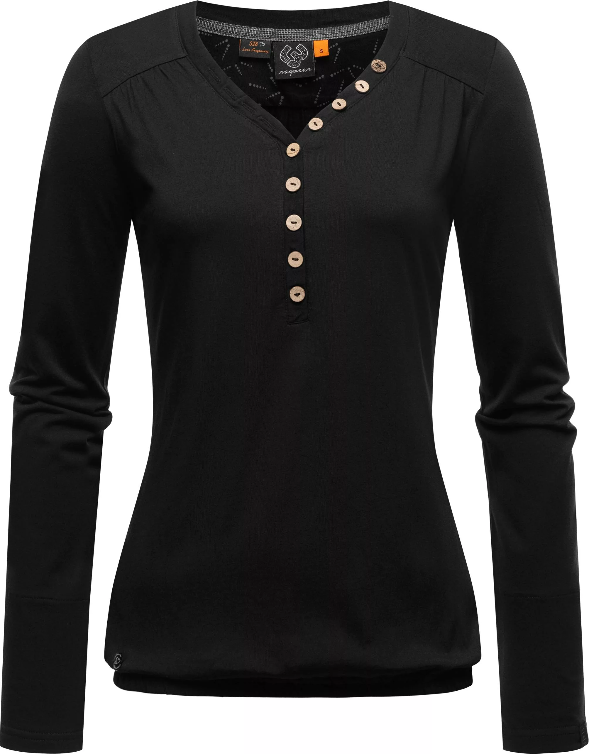 Ragwear Langarmshirt "Pinchi", Stylisches Damen Longsleeve mit Knöpfen günstig online kaufen