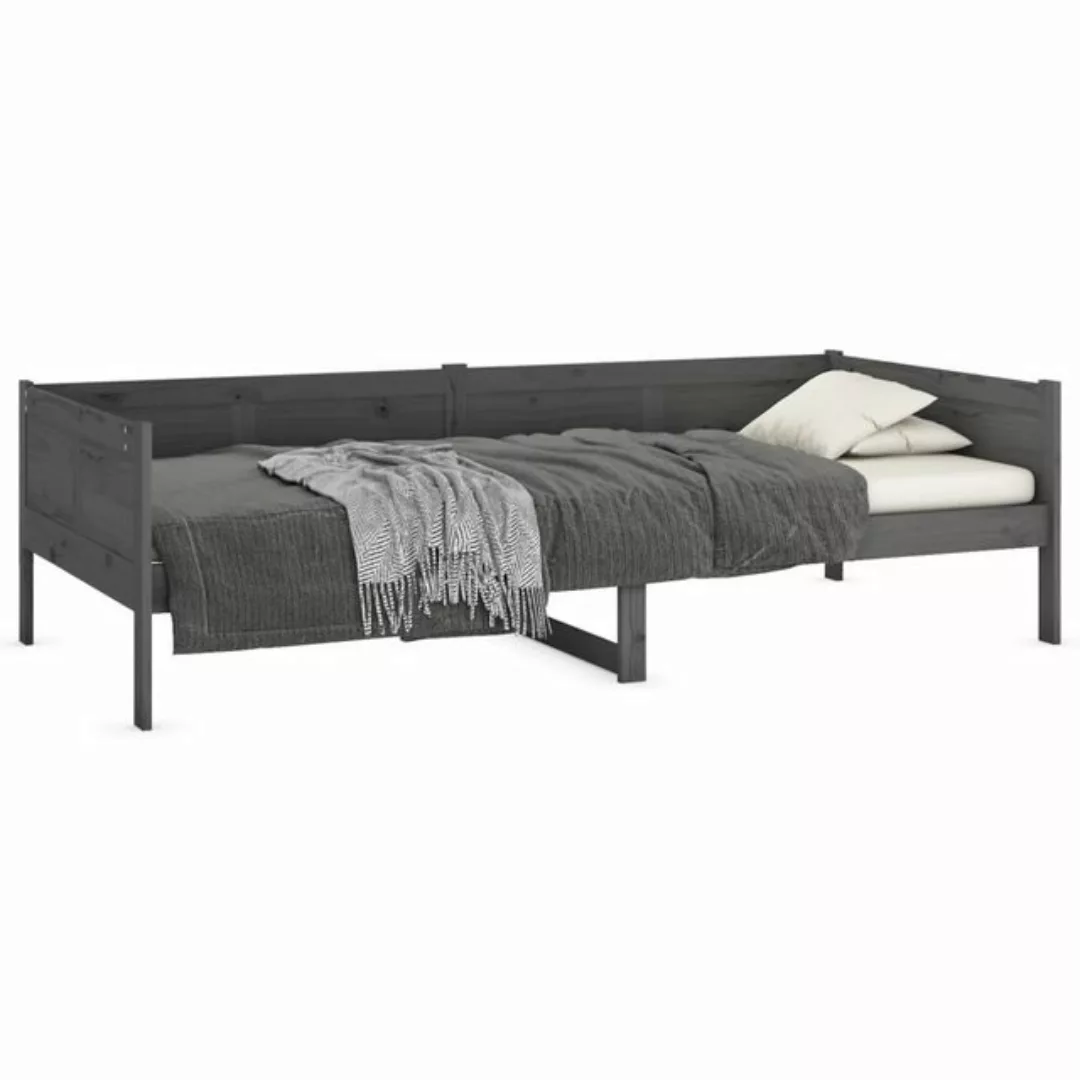 vidaXL Gästebett Tagesbett Gästebett Grau Massivholz Kiefer 90x190 cm Bett günstig online kaufen