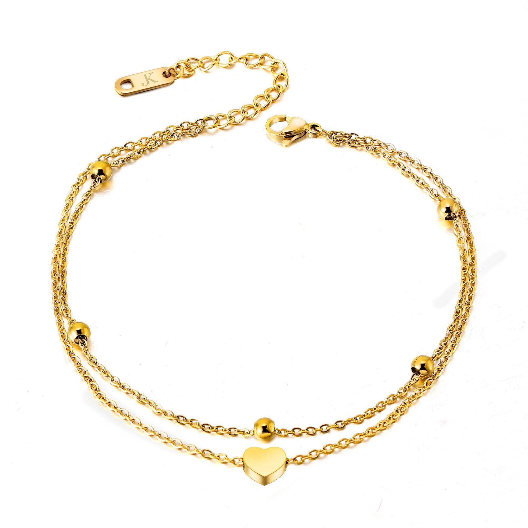 Kim Johanson Fußkette Heart, aus Edelstahl, günstig online kaufen