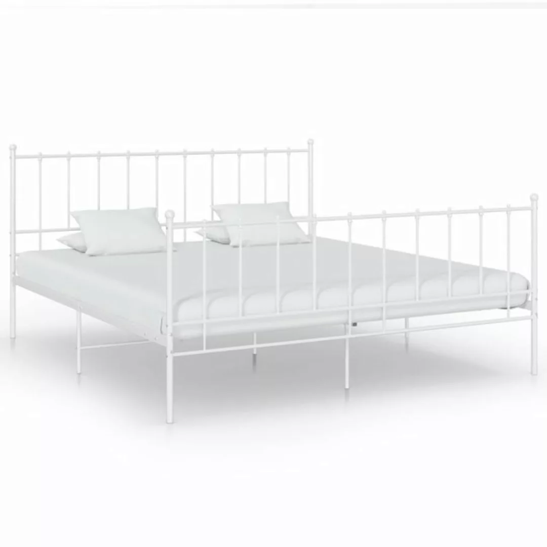 Bett Weiß Metall 140x200 Cm günstig online kaufen