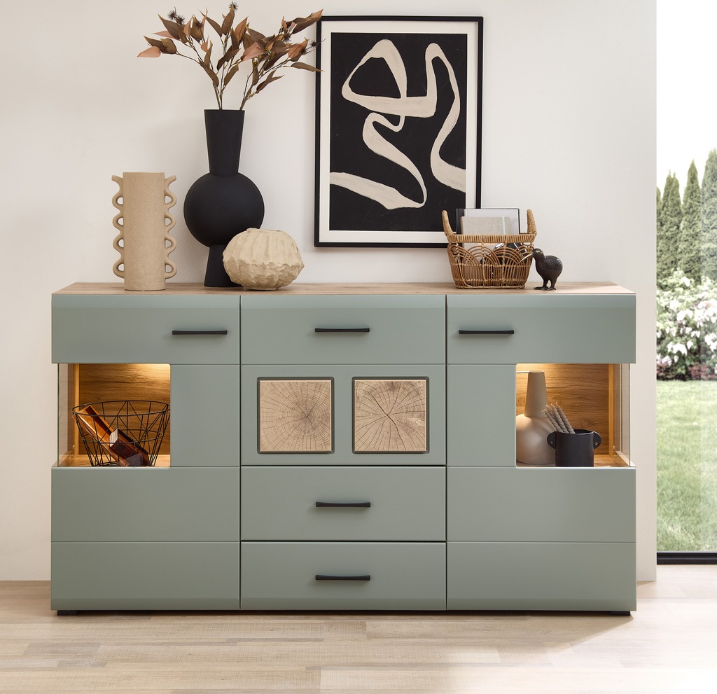 Innostyle Sideboard "FUN PLUS II", 2 Holztüren, 3 Schubläden, 7 Fächer, Sof günstig online kaufen