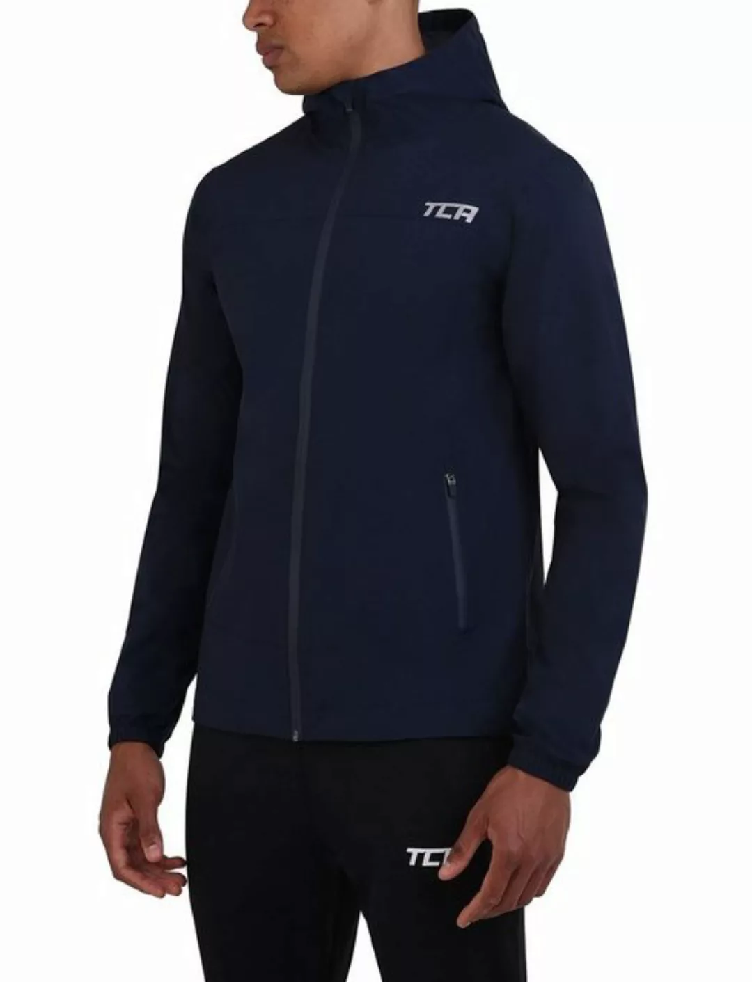 TCA Trainingspullover TCA Wasserdichte Regenjacke Herren - Dunkelblau, XL ( günstig online kaufen